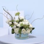 peonies bouquet blue