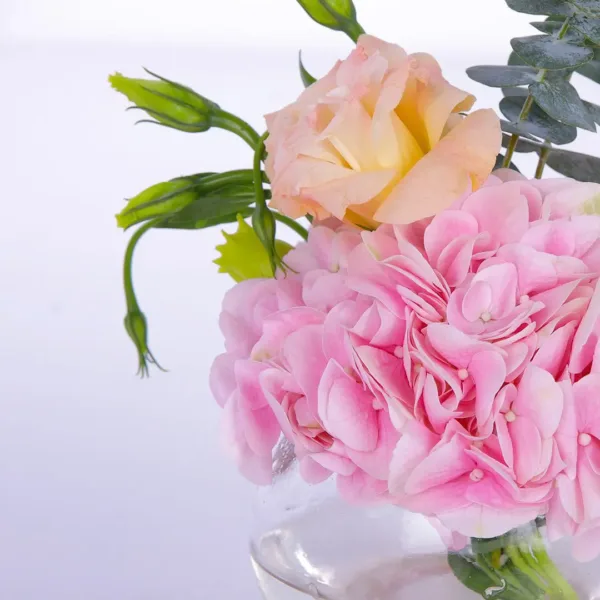Simply-Pink-Centerpiece-4 Pink Hydrangea Centerpiece