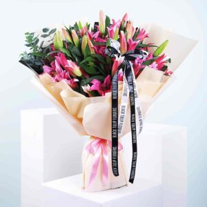 Stargazer Pink Lilies Bouquet Online