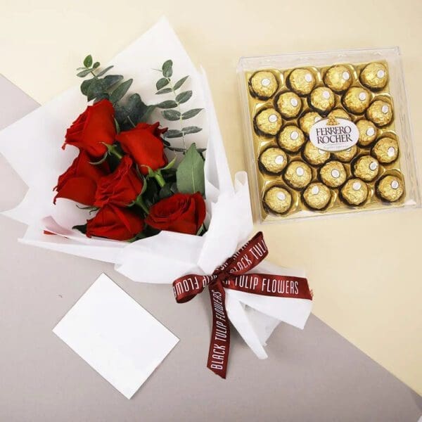 BT_FL_2420.01 Cutie Bouquet with Ferrero rocher chocolates delivery online