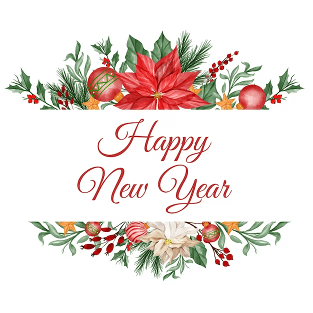 Happy New Year Flowers