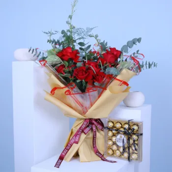 Tara Red Rose with Ferrero Rocher