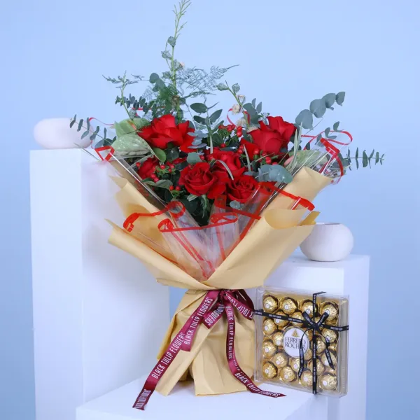 Tara Red Rose with Ferrero Rocher