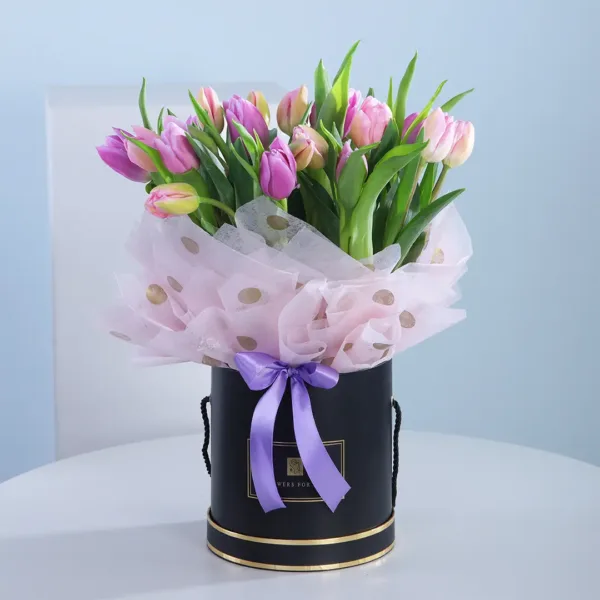 Purple tulips for womens day