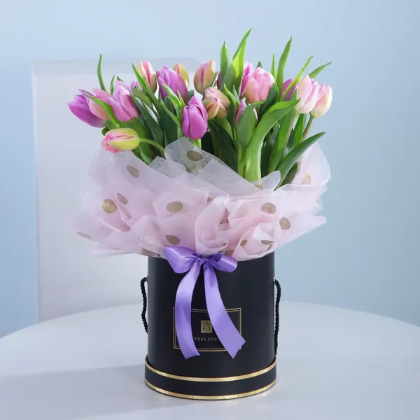 01-16 Purple tulips for womens day