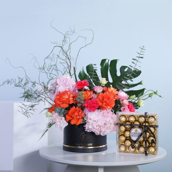 01-6 Floral Gift Box With Ferrero
