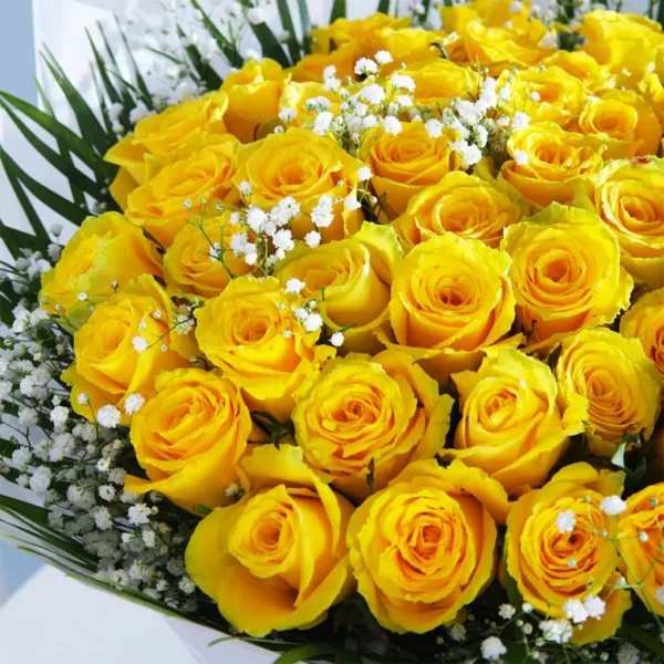 Bright Yellow Bliss Roses Bouquet