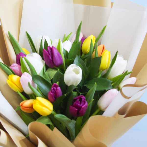 Multicolor Tulips Bouquet