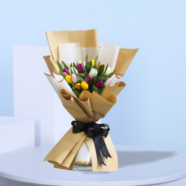 Multicolor Tulips Bouquet