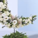 half moon white arrangemnt