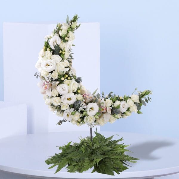half moon white arrangemnt3 Eid Enchantment Blossoms