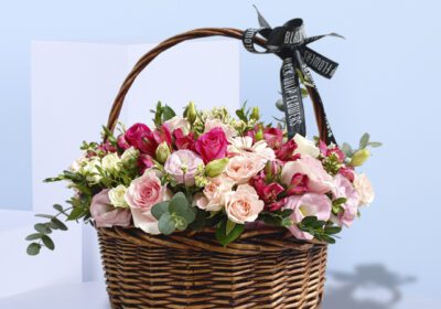 eid mixed flowers basket
