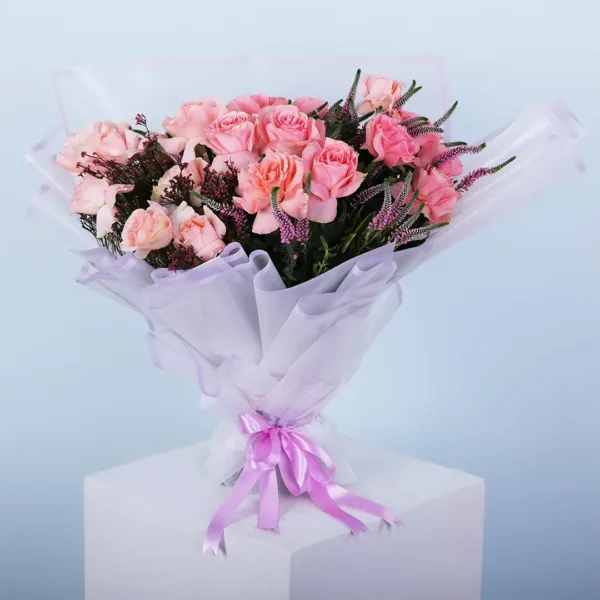 01-23 (1) Peach Paradise Bouquet
