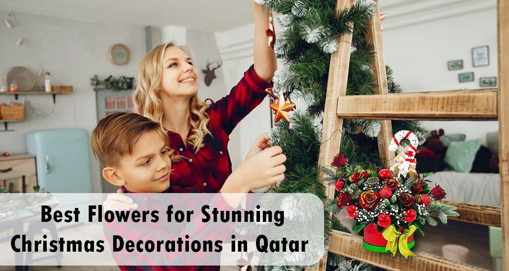 Discover the best Christmas decoration flowers, stunning flower arrangements, centrepieces, and tree flowers. Buy Christmas flowers in Qatar for the holidays!