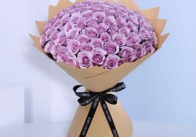 A romantic bouquet of soft purple roses for any special occasion.