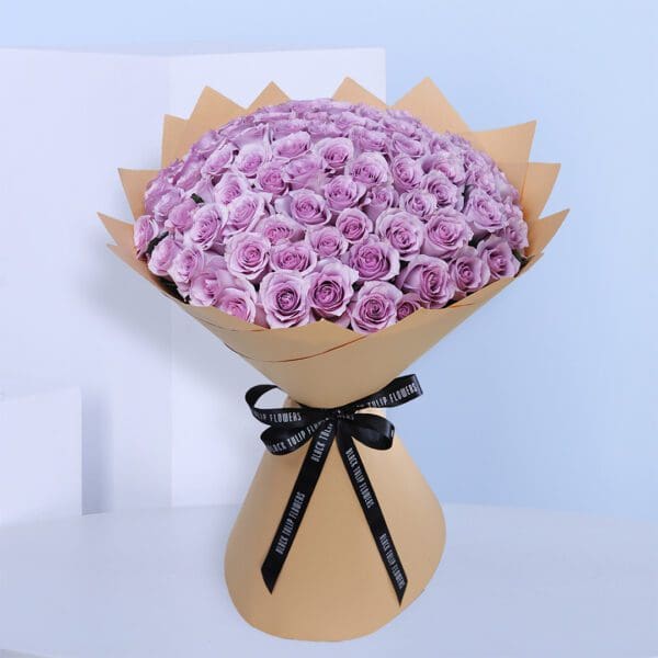 Lovable Purple Rose Bouquet A romantic bouquet of soft purple roses for any special occasion.