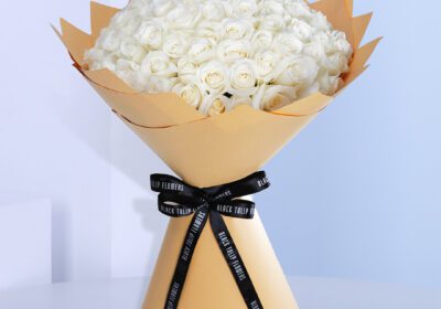 A big White rose Bouquet.