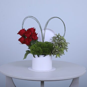 Vibrant flower box featuring colorful mixed blooms.