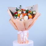Sunset Bliss Mixed Flowers Bouquet-01-07-25