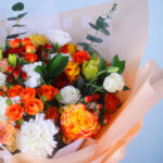 Sunset Bliss Mixed Flowers Bouquet-02