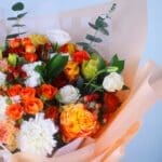 Sunset Bliss Mixed Flowers Bouquet-02