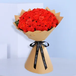 A romantic bouquet of orange roses, perfect for special occasions like anniversaries or birthday.