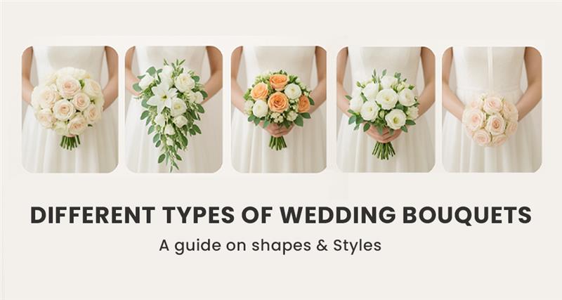 Different Types of Wedding Bouquets: A guide on shapes & Styles