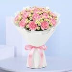 pink-carnation-tanacetum-bouquet