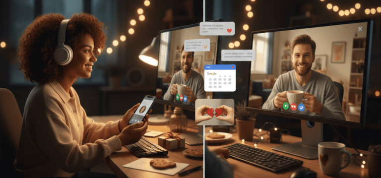 Long-distance couples celebrating Valentine’s Day with romantic ideas