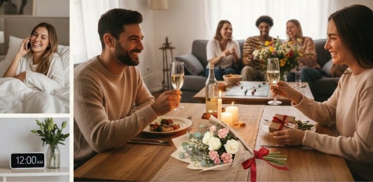 Valentine’s Day celebration without pressure showing calm, simple, and meaningful moments