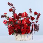 mixed-red-flower-basket