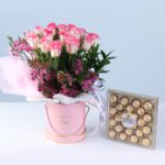 rosy-charm-floral-box-with-ferrero-rocher-24-pcs