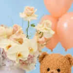 peach-floral-cake-teddy-combo_03